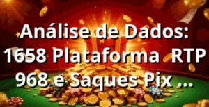 Análise de Dados: 1658 Plataforma 📊 RTP 96,8% e Saques Pix em